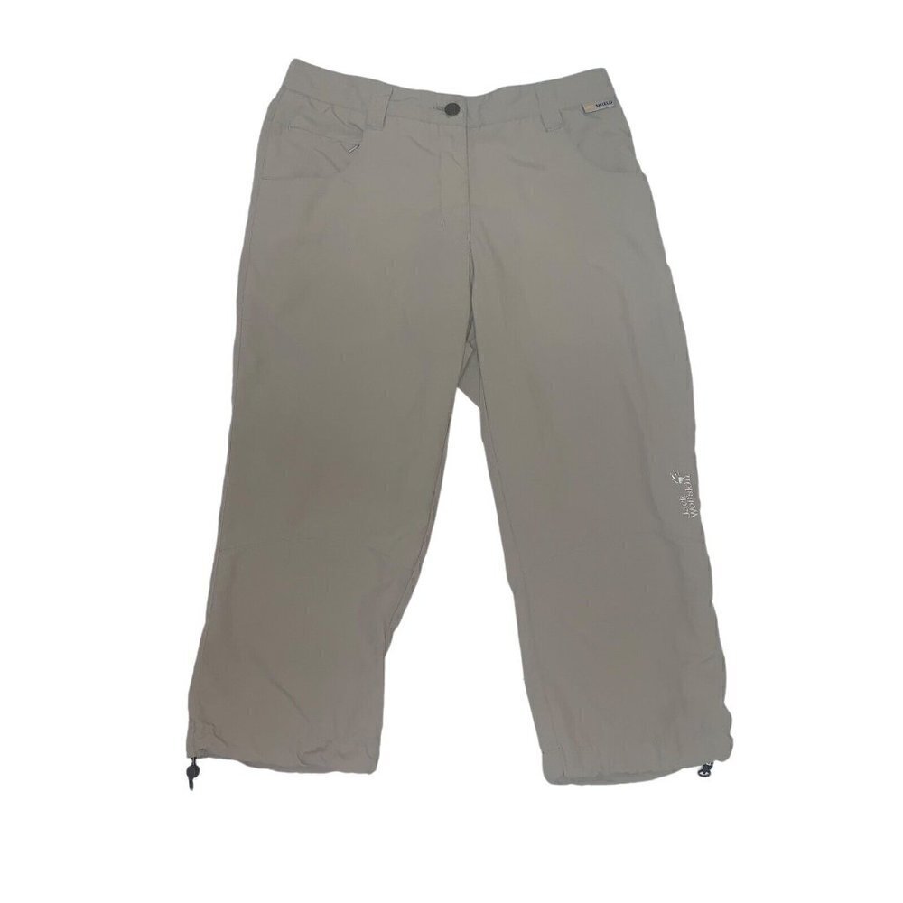 Jack Wolfskin Women's S Small Hiking Pants Capri Length Quick Dry w. UV Shield